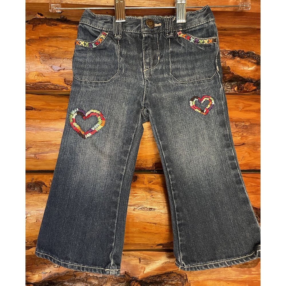 Baby Gap Bootcut Jeans‎ With Colorful Appliqué Size 18-24 Months